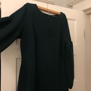 Ponté balloon sleeve dress.